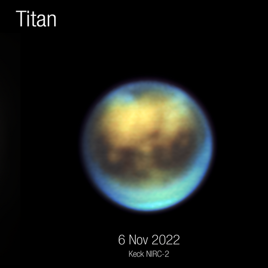 Image Titan with dates and camera labels on a black background